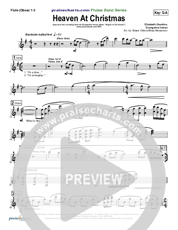 What Is Heaven Like At Christmas (Heaven At Christmas) Flute/Oboe 1/2/3 ()