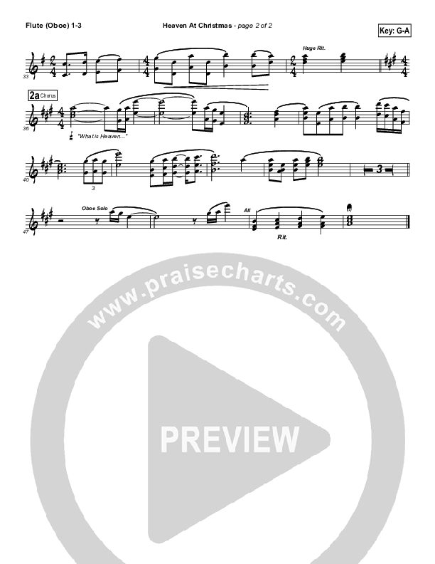 What Is Heaven Like At Christmas (Heaven At Christmas) Flute/Oboe 1/2/3 ()
