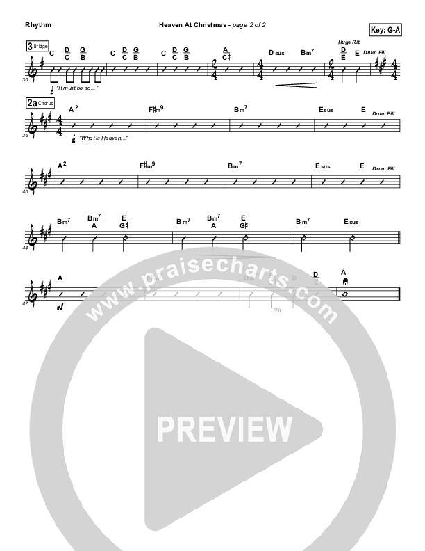 What Is Heaven Like At Christmas (Heaven At Christmas) Rhythm Chart ()
