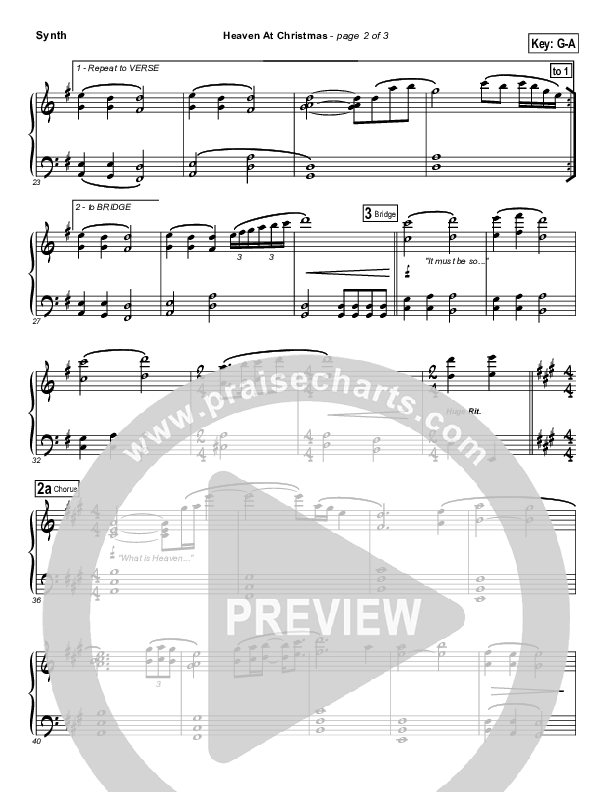 What Is Heaven Like At Christmas (Heaven At Christmas) Synth Strings ()