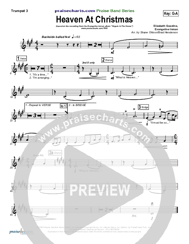 What Is Heaven Like At Christmas (Heaven At Christmas) Trumpet 3 ()