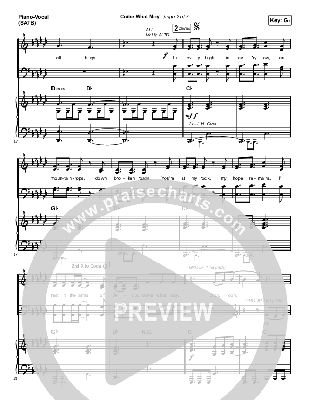 Come What May Piano/Vocal (SATB) (We Are Messengers)