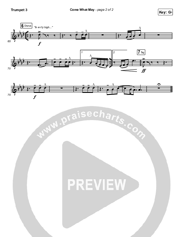 Come What May Trumpet 3 (We Are Messengers)