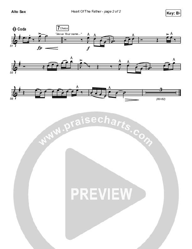 Heart Of The Father Alto Sax (Ryan Ellis)