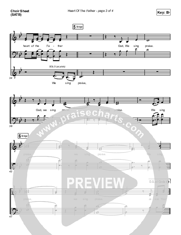 Heart Of The Father Choir Sheet (SATB) (Print Only) (Ryan Ellis)