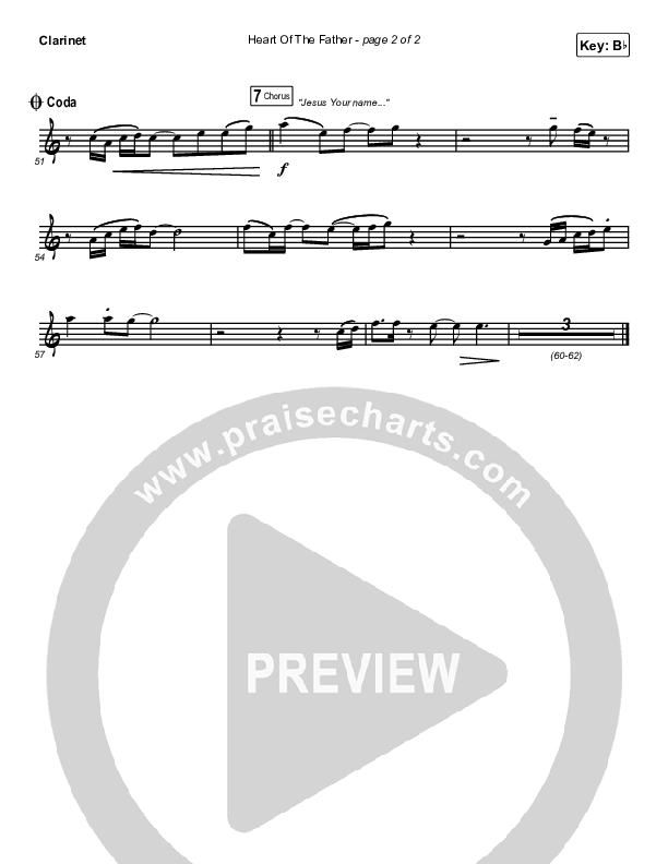 Heart Of The Father Clarinet (Ryan Ellis)