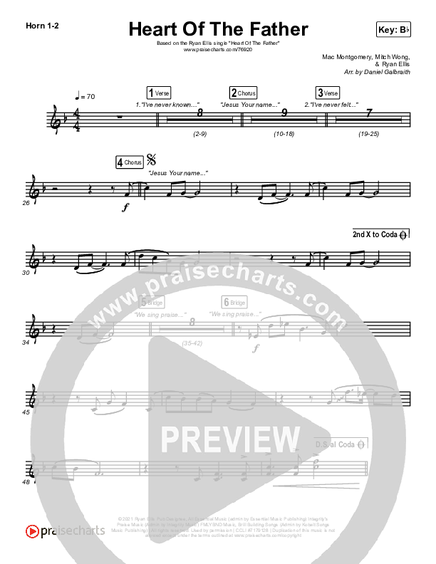 Heart Of The Father French Horn 1/2 (Ryan Ellis)