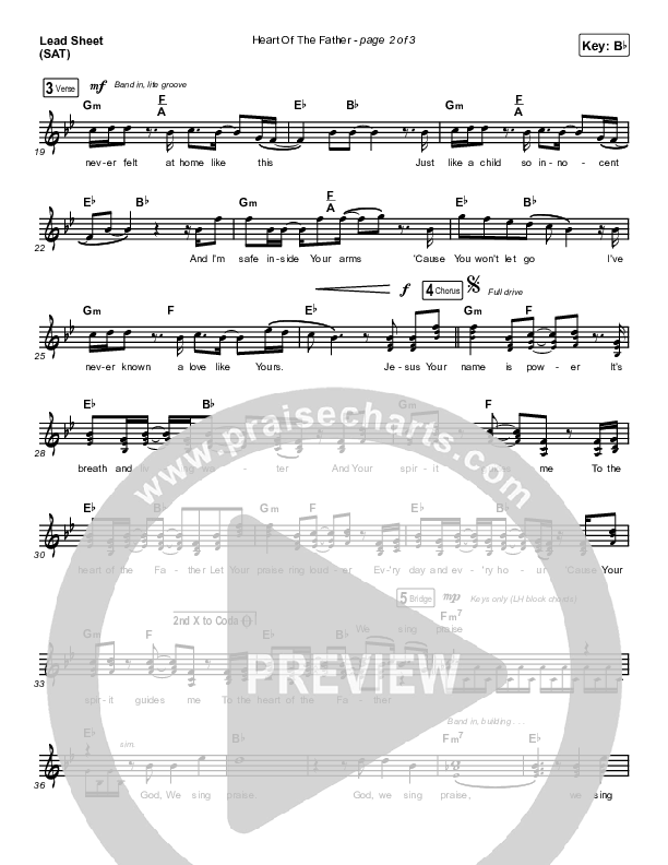 Heart Of The Father Lead Sheet (Print Only) (Ryan Ellis)