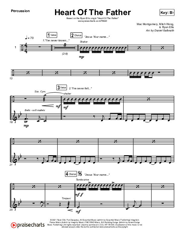 Heart Of The Father Percussion (Ryan Ellis)