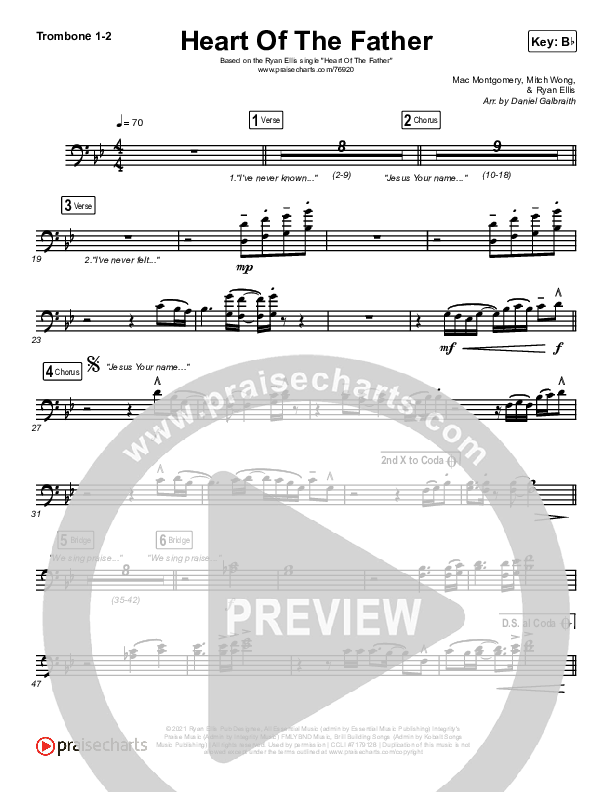 Heart Of The Father Trombone 1/2 (Ryan Ellis)