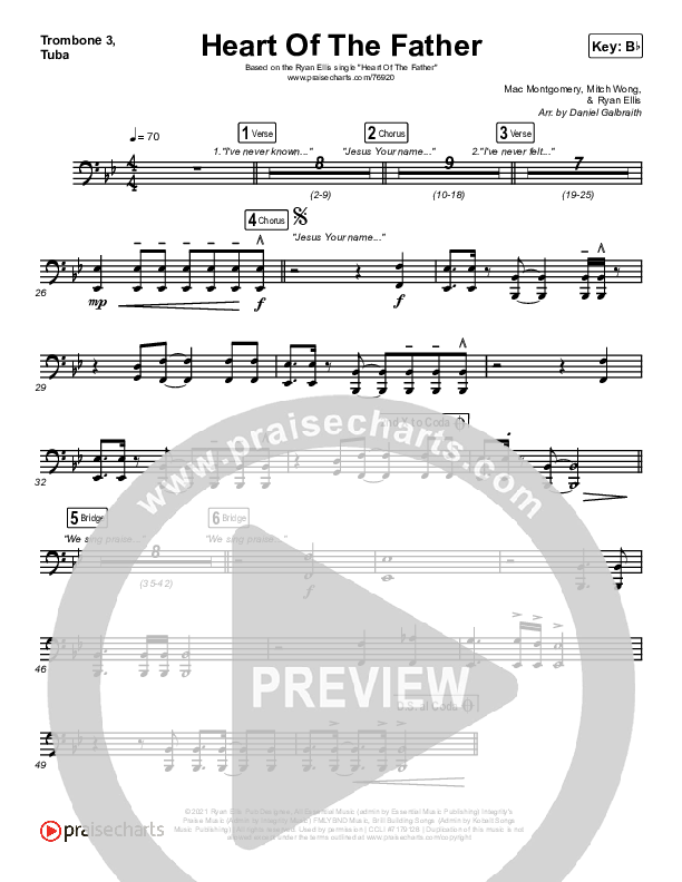 Heart Of The Father Trombone 3/Tuba (Ryan Ellis)