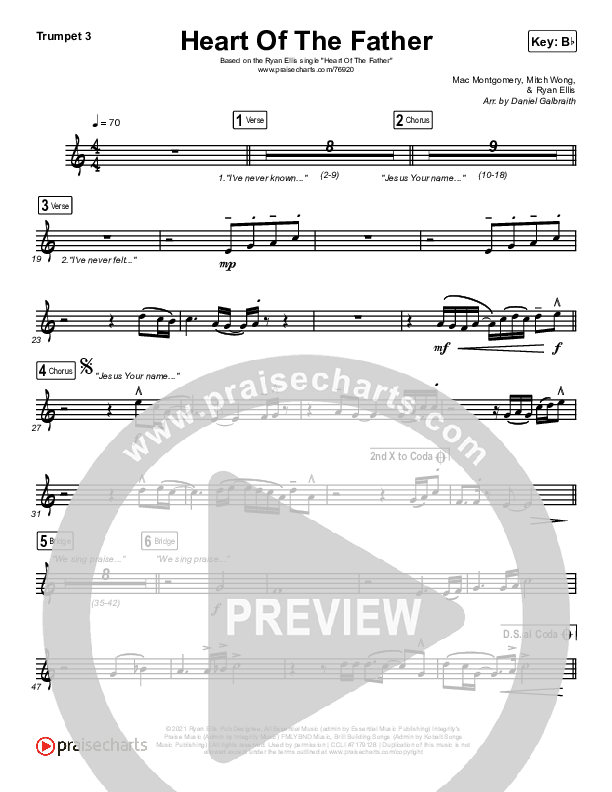 Heart Of The Father Trumpet 3 (Ryan Ellis)