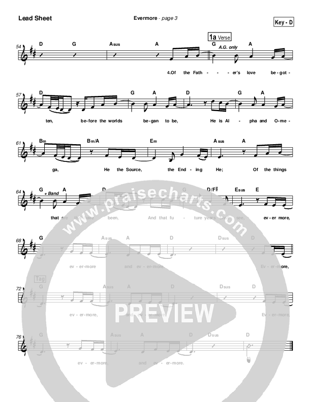 Evermore Lead Sheet (Toby Baxley)