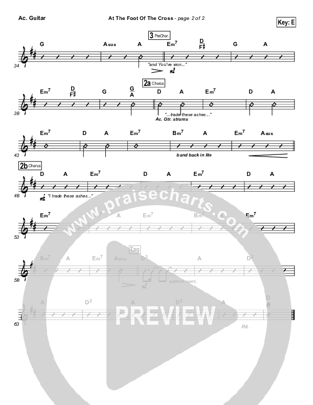 At The Foot Of The Cross Acoustic Guitar (Kathryn Scott)