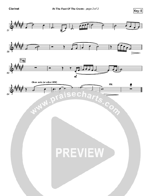 At The Foot Of The Cross Clarinet (Kathryn Scott)
