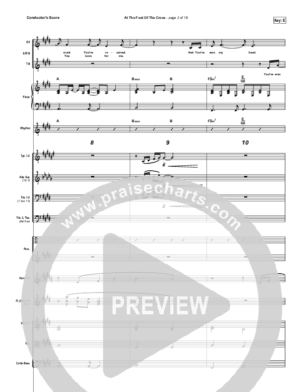 At The Foot Of The Cross Conductor's Score (Kathryn Scott)