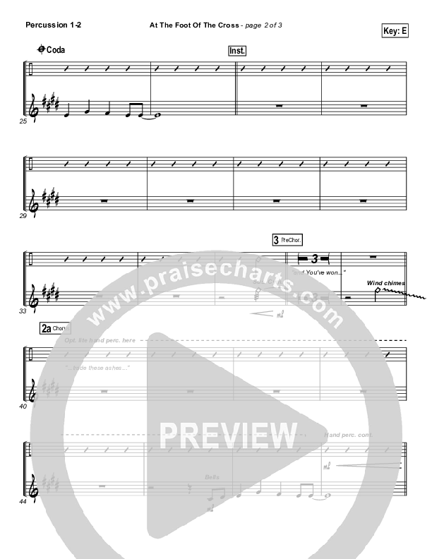 At The Foot Of The Cross Percussion 1/2 (Kathryn Scott)