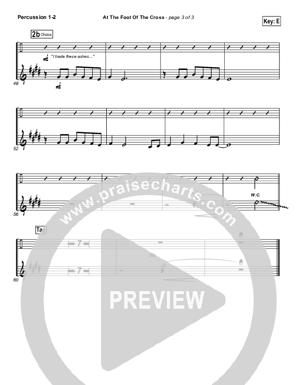 At The Foot Of The Cross Percussion 1/2 (Kathryn Scott)