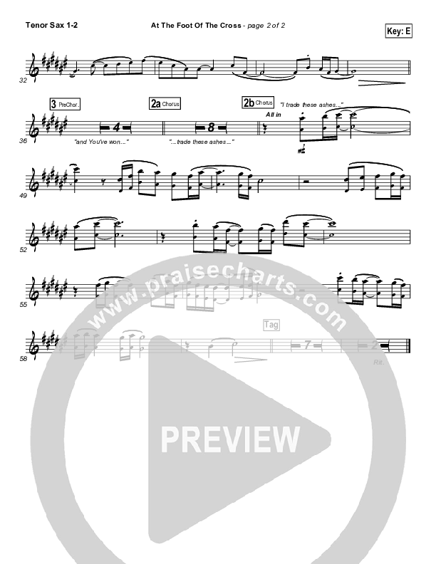 At The Foot Of The Cross Tenor Sax 1/2 (Kathryn Scott)