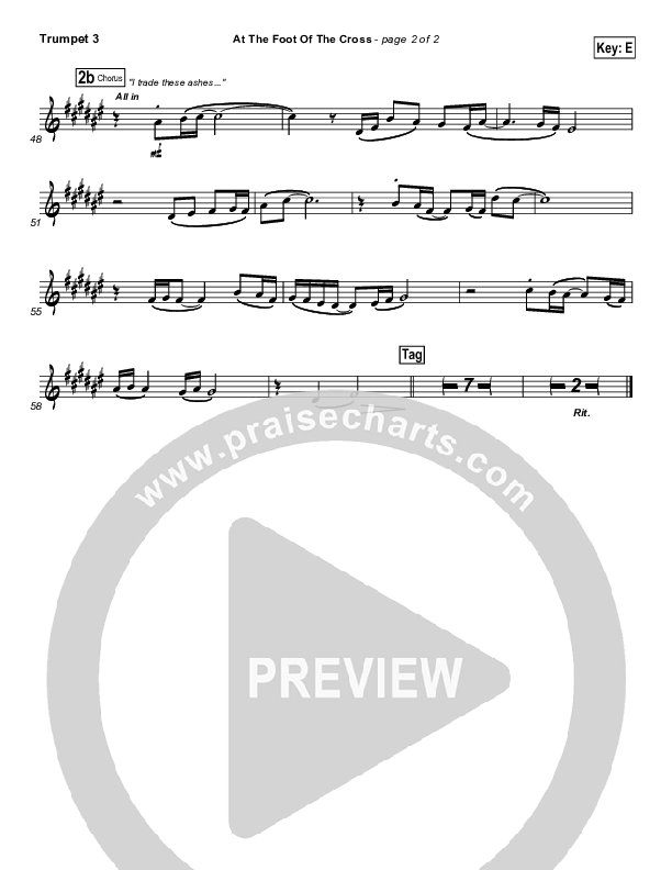 At The Foot Of The Cross Trumpet 3 (Kathryn Scott)