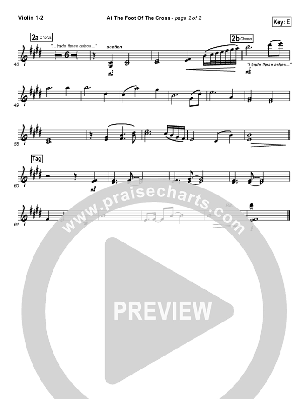 At The Foot Of The Cross Violin 1/2 (Kathryn Scott)