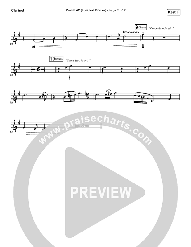 Psalm 42 (Loudest Praise) Clarinet (The Worship Initiative / Shane & Shane)