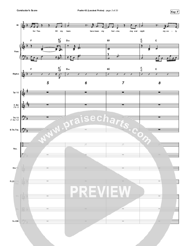 Psalm 42 (Loudest Praise) Conductor's Score (The Worship Initiative / Shane & Shane)