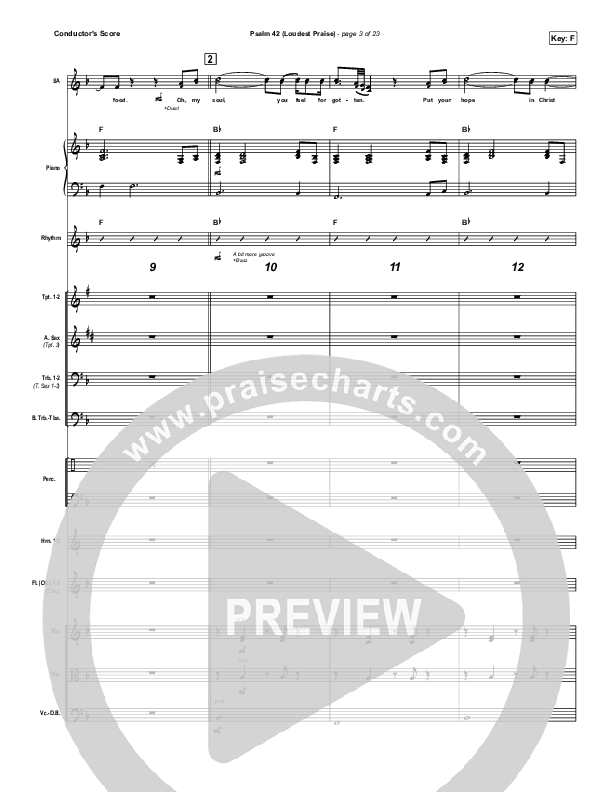 Psalm 42 (Loudest Praise) Conductor's Score (The Worship Initiative / Shane & Shane)