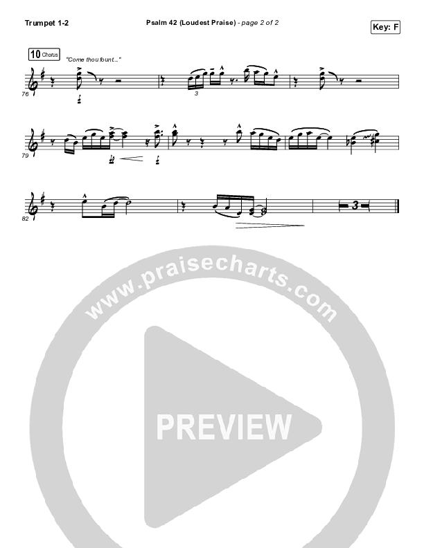 Psalm 42 (Loudest Praise) Trumpet 1,2 (The Worship Initiative / Shane & Shane)
