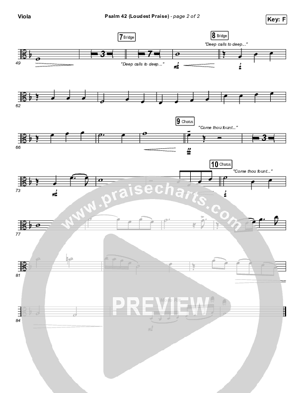 Psalm 42 (Loudest Praise) Viola (The Worship Initiative / Shane & Shane)