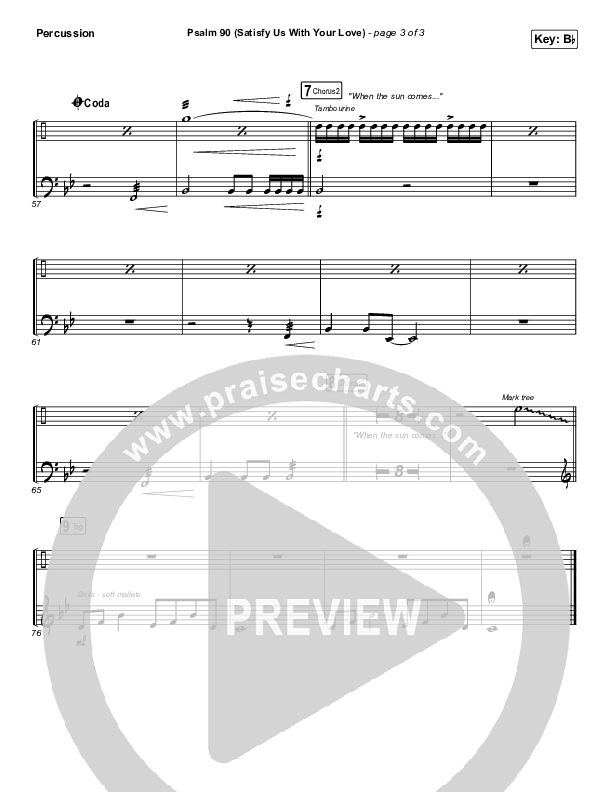 Psalm 90 (Satisfy Us With Your Love) Percussion (The Worship Initiative / Shane & Shane)