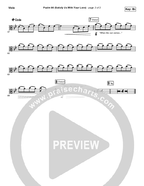 Psalm 90 (Satisfy Us With Your Love) Viola (The Worship Initiative / Shane & Shane)