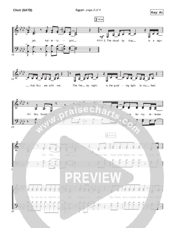 Egypt (Studio) Choir Sheet (SATB) (Cory Asbury)