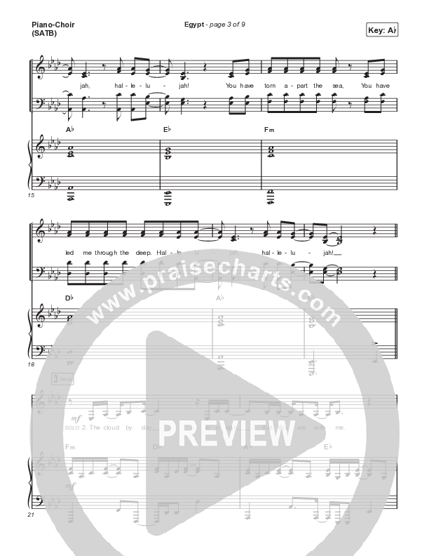 Egypt (Studio) Piano/Vocal (SATB) (Cory Asbury)