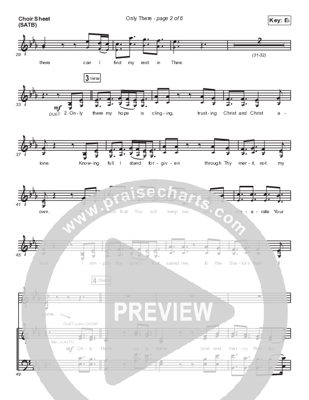 Only There Choir Sheet (SATB) (The Worship Initiative / Shane & Shane)