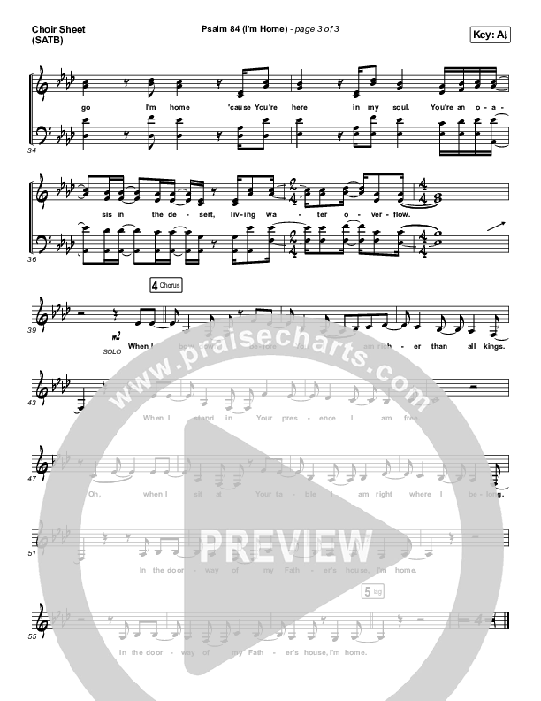 Psalm 84 (I’m Home) Choir Vocals (SATB) (The Worship Initiative / Shane & Shane)