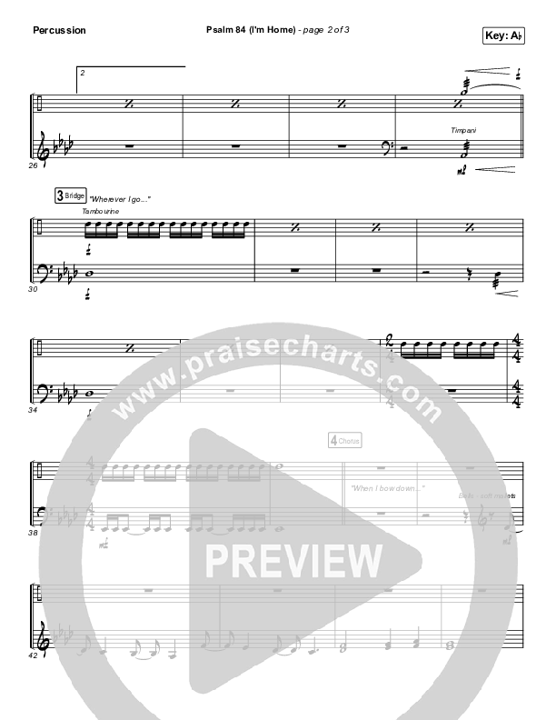 Psalm 84 (I’m Home) Percussion (The Worship Initiative / Shane & Shane)