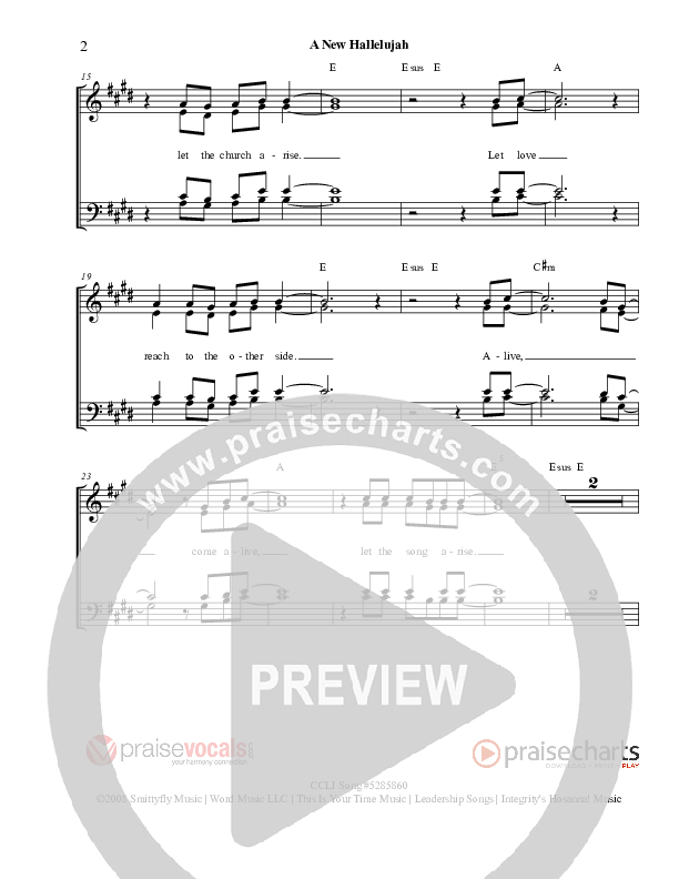 A New Hallelujah Lead Sheet (PraiseVocals)