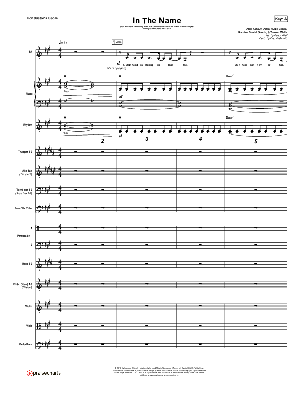 In The Name Conductor's Score (Lakewood Music / Kim Walker-Smith)