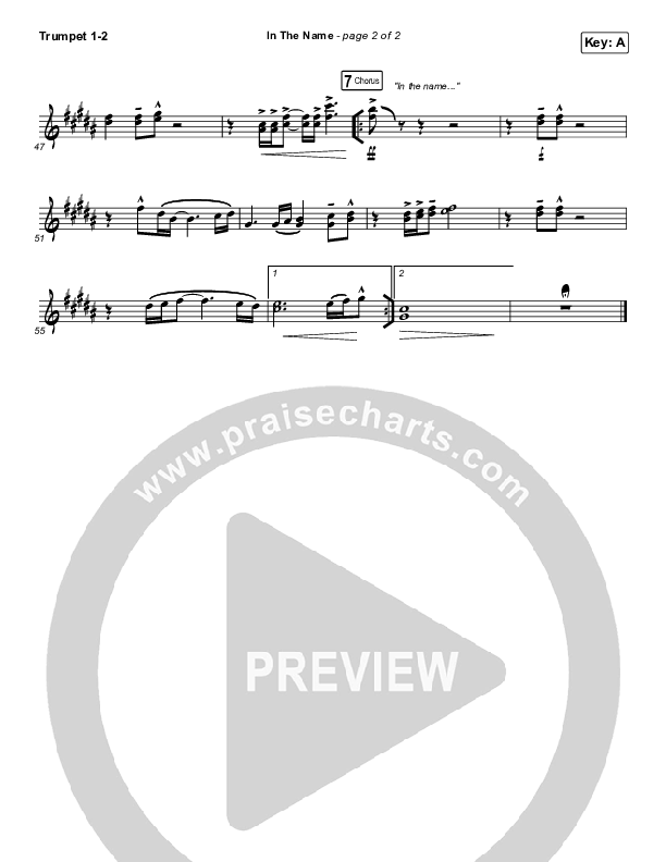 In The Name Trumpet 1,2 (Lakewood Music / Kim Walker-Smith)