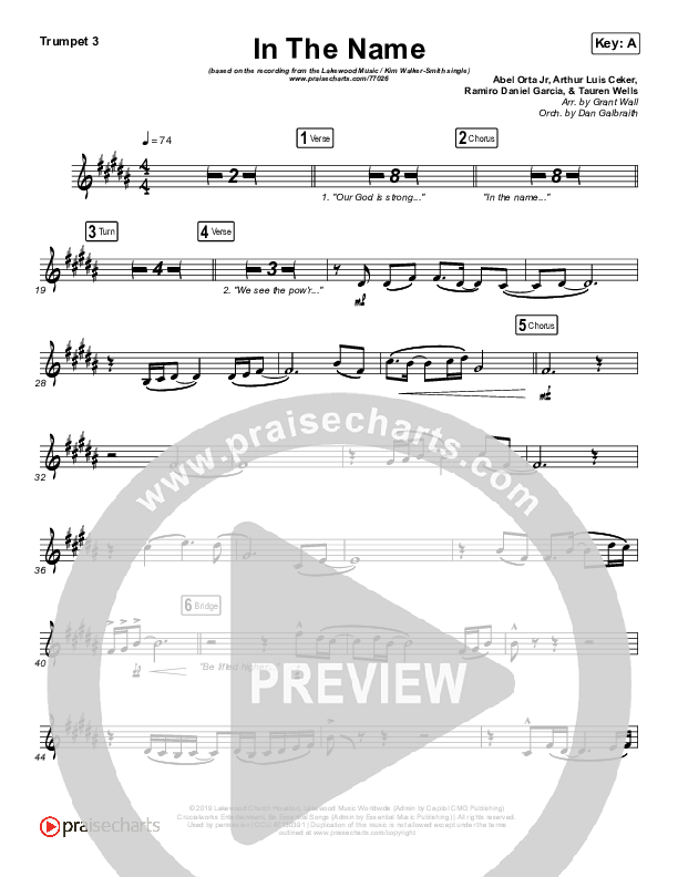 In The Name Trumpet 3 (Lakewood Music / Kim Walker-Smith)