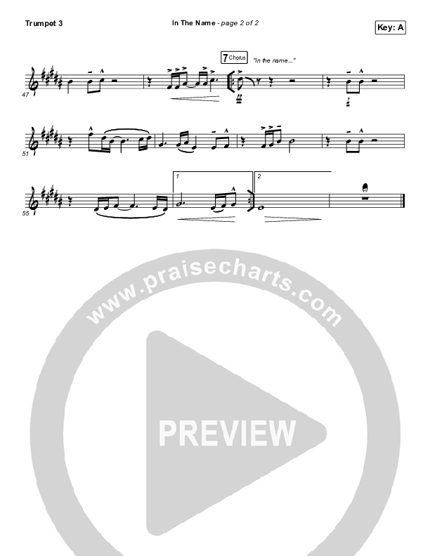 In The Name Trumpet 3 (Lakewood Music / Kim Walker-Smith)