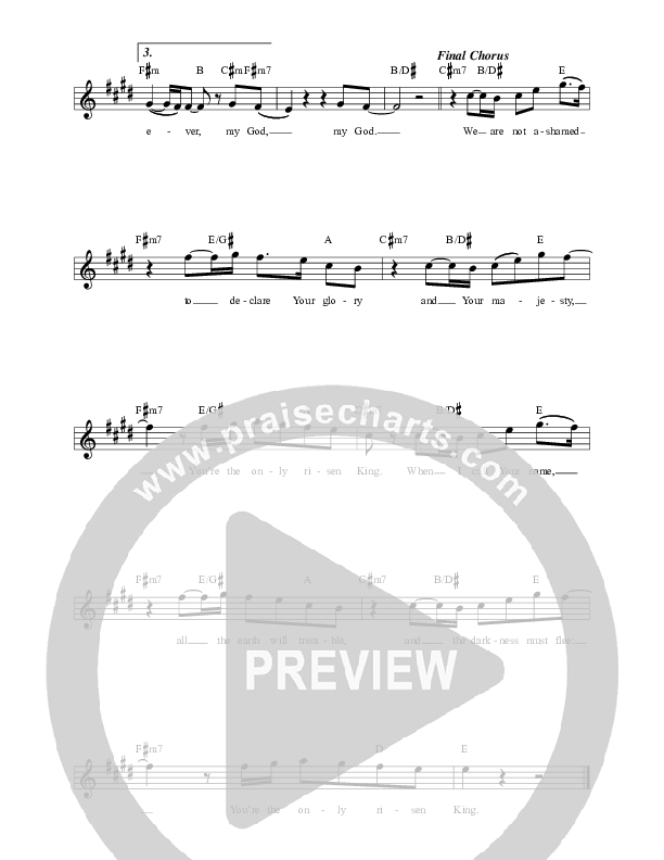 The Only Risen King Lead Sheet (Phil Thompson)