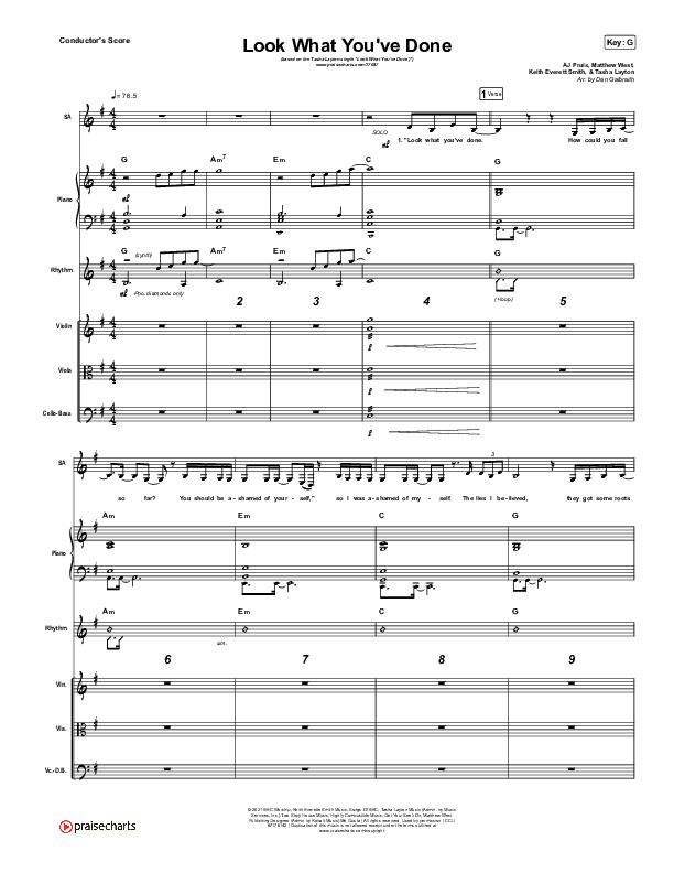 Look What You've Done Conductor's Score (Tasha Layton)
