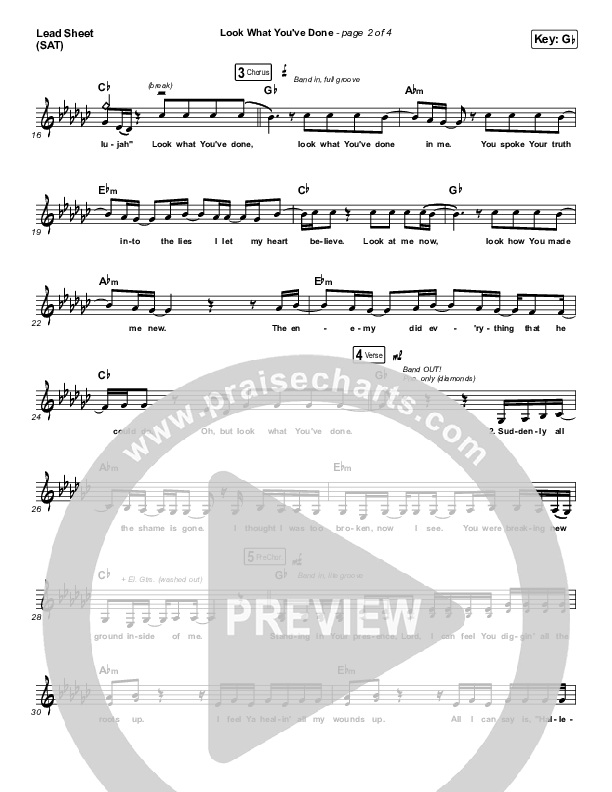 Look What You've Done Lead Sheet (Print Only) (Tasha Layton)