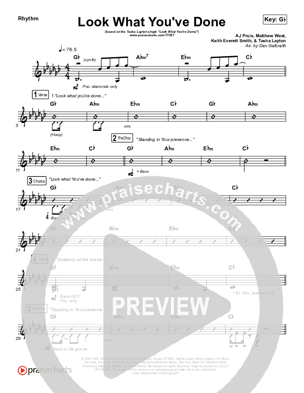 Look What You've Done Rhythm Chart (Print Only) (Tasha Layton)