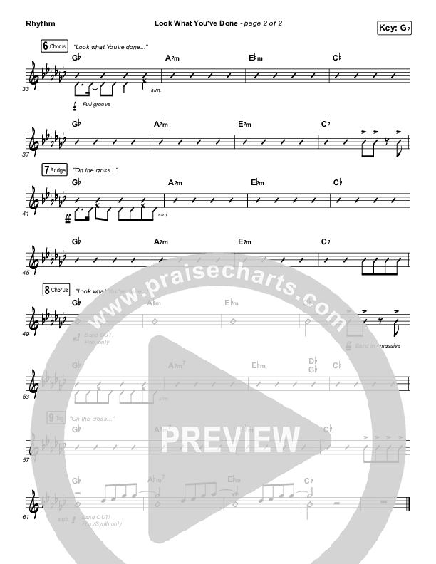 Look What You've Done Rhythm Chart (Print Only) (Tasha Layton)