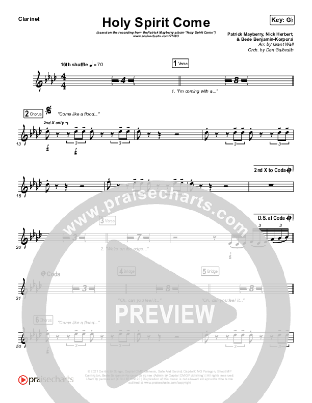 Holy Spirit Come Wind Pack (Patrick Mayberry)