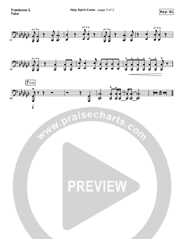 Holy Spirit Come Trombone 3/Tuba (Patrick Mayberry)