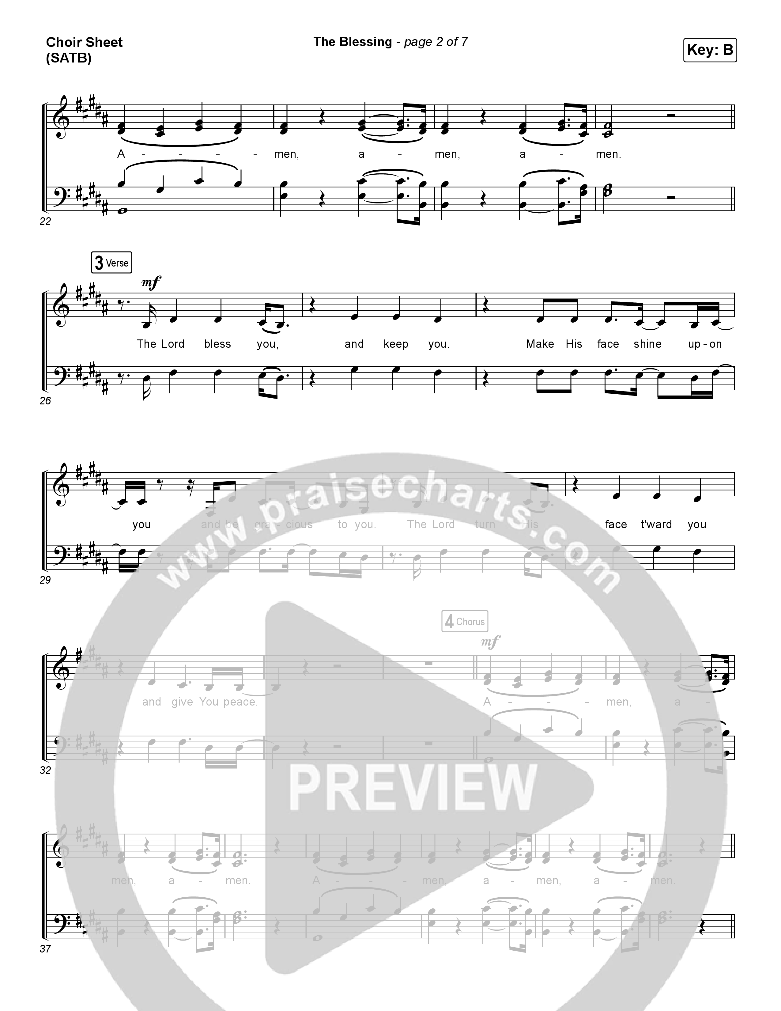 The Blessing (Choral Anthem SATB) Choir Sheet (SATB) (Cody Carnes / Kari Jobe / Elevation Worship / Arr. Luke Gambill)